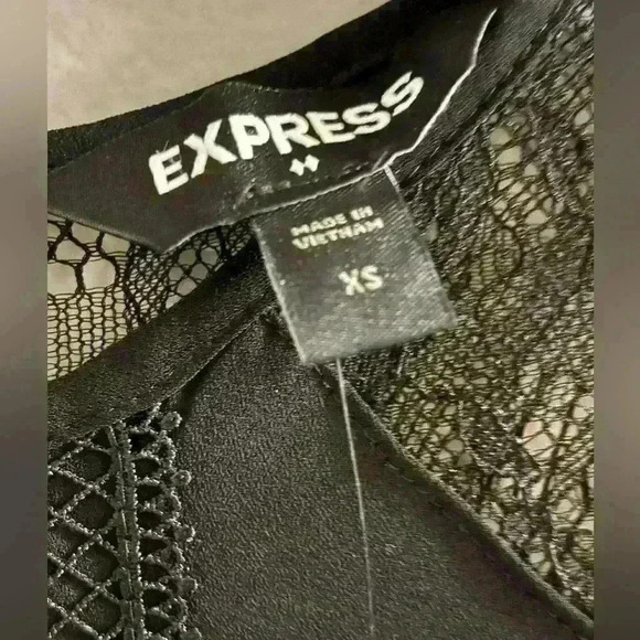NWT Express Blouse with Lace and Sheer Detail - Picture 4 of 5
